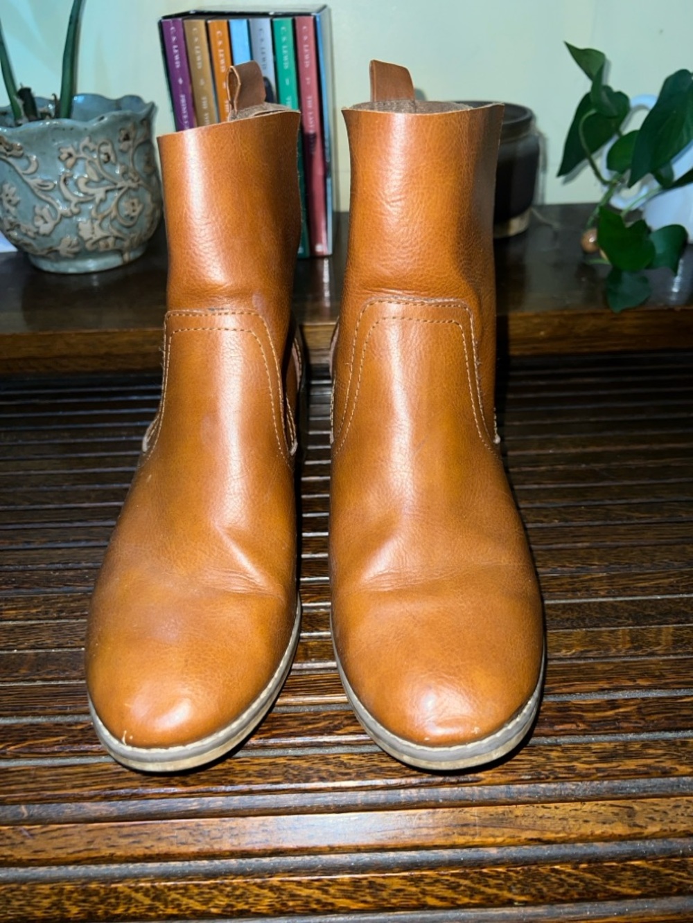 Target Women's Tan Leather Chelsea‎ Ankle Boots